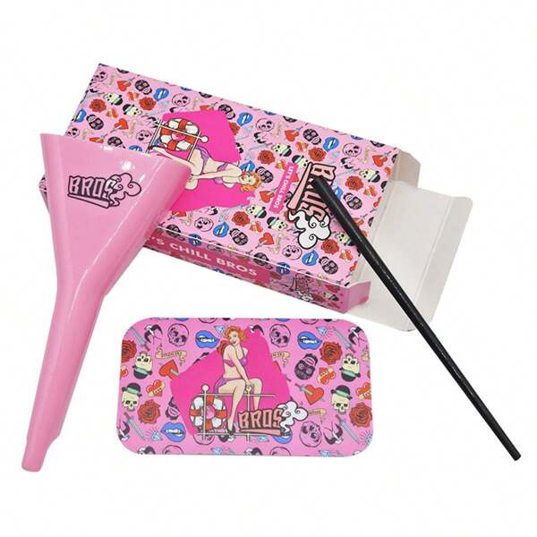 1 Set Halloween Skull & Ghost Patterned Manual Cigarette Rolling Tool Kit, Handmade Leisure Entertainment Supplies