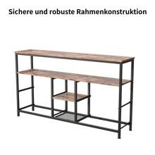 Mueble de TV 108*30*76 cm con 4 cajones de tela, mueble de almacenaje con 4 estantes abiertos, cómoda, mueble de salón/dormitorio, marrón