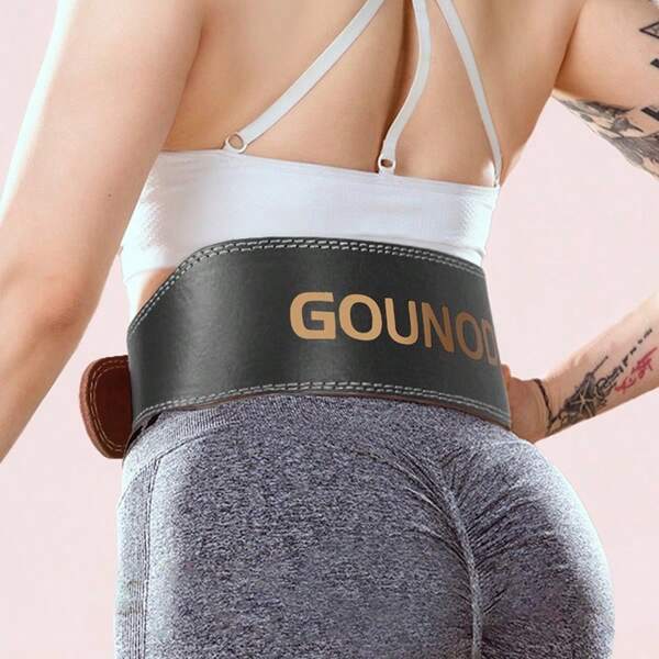1pc-GOUNOD Weight Lifting Belt For Men & Women | Premium Weightlifting PU Belt | Workout Gym Belt For Functional Fitness & Athletes | Support For Squat & Deadlift Training Belt Gym Gym Accessories Fajas Lumbares