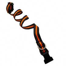 New Luminous & Reflective Nylon Dog Collar, Suitable For Medium-Large Pets, Reflective Strips For Nighttime, High Density Stitching, Sturdy (Actual Product Appearance May Vary Slightly Due To Different Lighting Angles In Photos) - Multicolor - View 9