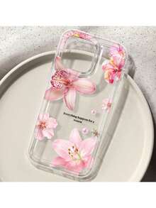 Etui na telefon z nadrukiem w kwiaty hibiskusa, kompatybilne z Apple i Galaxy