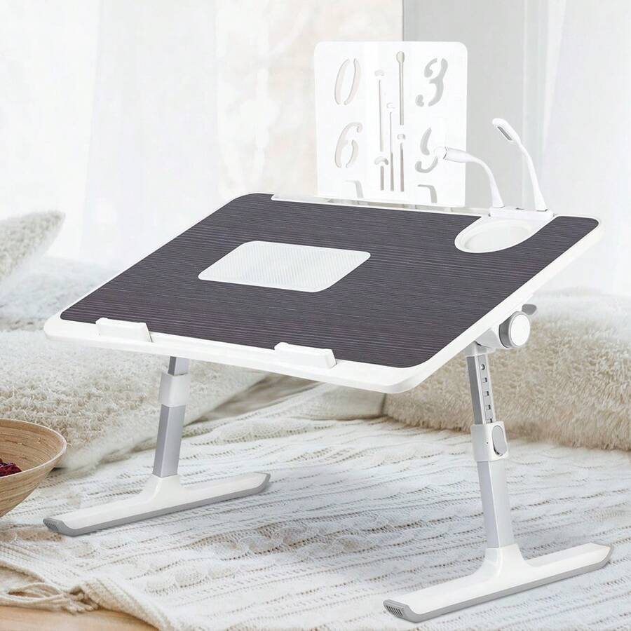Lap Desks Tray, Bed Table, Small Computer Desk For Bed, Laptop Stand, Folding Angle, Removable, Compatible With All Types Of Computers - Black - View 1
