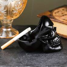 1 件创意夏季万圣节骷髅形烟灰缸 - 彩色 - 查看 3