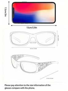 2pcs Y2K Women's Floral Embossed Mini Square Frame Fashion Glasses, Suitable For Daily And Party Use For Summer Beach Vacation,Outdoor,Travel - 2-pack (black + Brown) - View 5