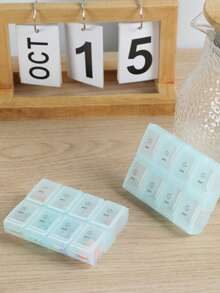 1pc New Removable & Separable Plastic 8-Compartment Storage Box, Dust-Proof Jewelry Organizer - View 5