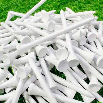 100ชิ้น/แพ็ค ทีไม้ขาวสำหรับกอล์ฟ ขนาด 3-1/8 นิ้ว