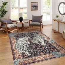 Tiger Area Rug, Boho Washable Living Room Rug, Non Slip Green Rugs For Bedroom, Vintage Soft Stain Resistant Throw Floor Carpet For Office Dining Room20*31in16*48in18*60in 5*7ft , Area Rug Doormat Kitchen Mat Non-Slip Washable Rug Mats, Suitable For Bathroom, Bedroom,  ' Room, Living Room, Kitchen,1Pc Rug For Pet, Entrance Gift For   Pet Women Men Old People The Old Elder Grandma Grandpa Mother's Day, Father's Day, Thanksgiving, Christmas, Easter, Wedding, Graduation Season, Housewarming, Moving Party Floral Vintage Style, Enthusiast Gifts, Family Gift, Store Farm Gardon Lake Mountain Forest Snow Street Yard Pet Dog Sign, Game Science Abstract Animal Stone Canvas Art Vintage Deer Cow Cattle Sheep Bird Wall Decor Country Rustic Nature Wilderness Fossil Scenery Painting Posters Pictures Modern Minimalist Artwork Home Decoration For Kitchen Living Room Bedroom Bathroom Office School