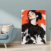 1/3PCS Optional Frame Posters Wall Arts Modern Women's Freedom And Freedom Series Theme Fashion Popular Studio Room Home Decoration ,Wall Art With Frame
