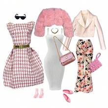 11.5-Inch Doll Fashion Outfit Set And Accessories, 1/6 BJD Doll Clothes, Versatile Styles For Doll Dress Up, Suitable As Holiday Gift - Multicolor - View 10