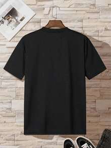 Camiseta de mujer con estampado de compañía de surf ,Camiseta informal de algodón de verano para mujer, de manga corta y cuello redondo, 220 g/m² (1 pieza) - Negro - Ver 2