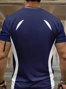 Men's New Arrival Round Neck Short Sleeve T-Shirt And Drawstring Shorts Sports Casual Suit For Summer