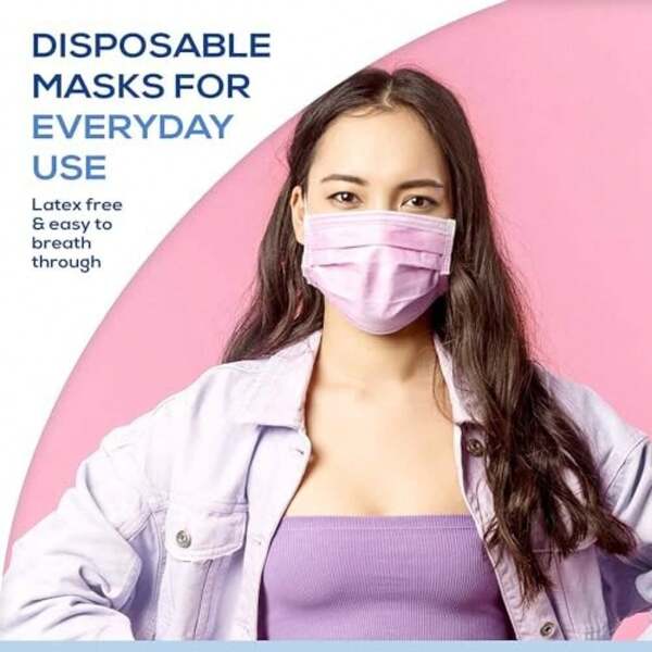 50PCS (1 Box) Super Cute Pink Disposable Face Masks - Premium 3 - Ply Construction With Non - Woven And Melt - Blown Layers. Ideal For Gifting, Perfect For Personal Use, Great For Adding A Touch Of Style To Your Outfit, Suitable For Daily Protection, Ideal For Decorating Your Mask Collection, High - Quality And Comfortable For All - Day Wear