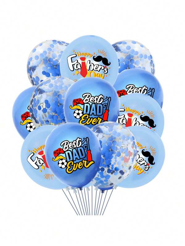 Unterhaltsames Muster Latex Vatertags-Thema hängende Flagge Ballon Kuchen Topper Set, Vatertagsthemendekoration für Partys