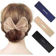 3pcs/Set Slouchy Hair Bun Maker Twist Styling Donut Bun Maker Ribbon Bow Hair Accessories Hair Band Turban Headband Sweatband, Hairband Fall Winter For Vacation Outfits Woman