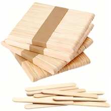 10/50/100/200pcs Ice Cream Stick Natural Stick Popsicle DIY Crafts Crafts Popsicle Craft Stick Ice Cream Stick Popsicle Long Quality Natural Wood DIY Crafts Wax Outdoor Kitchen Utensils