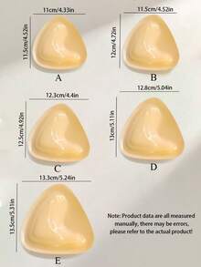 2 片双面自粘胸垫，胸垫粘垫 - 三角形聚拢胸垫 - 可重复使用垫，文胸比基尼隐形加厚胸垫防水游泳 - 彩色 - 查看 11