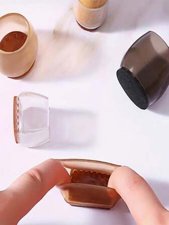 16pcs Silent Felt Table And Chair Foot Covers, Universal Chair Foot Covers, Stool Leg Pads, Non Damaging Floor, Scratch Resistant, Thickened Table Foot Covers, Table Foot Pads