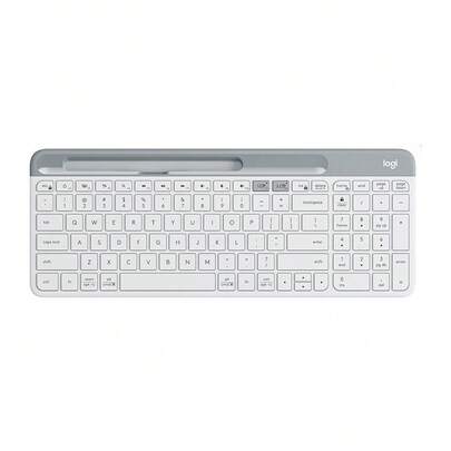 Logitech Wireless Keyboard K580 Simple And Slim Low-Position Key Axis Compact Design Smooth Input Dual-Mode Connection Automatic Sleep Function Support Multiple Operating Systems White