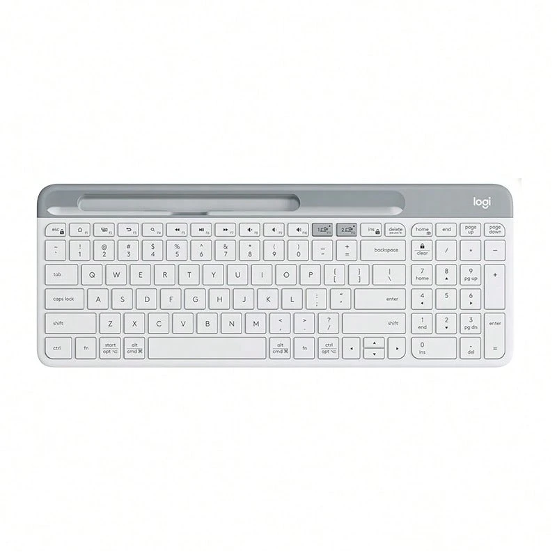 Logitech 無線鍵盤K580 簡約纖薄 低位鍵軸 小巧設計 流暢輸入 雙模式連接 自動休眠功能 支援多種作業系統 白色 - 白色 - 查看 1