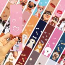 5 pièces/10 pièces/15 pièces/20 pièces/30 pièces Série de marque-pages de chien de dessin animé, matériel de papeterie DIY artistique simple, livraison aléatoire, différence de couleur par rapport à l'article physique, retour à l'école