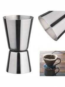 1 件加厚不锈钢双量酒器、量杯、酒吧用盎司杯、双头量杯、鸡尾酒杯，适合调酒派对的完美银色厨房工具，多种容量可选