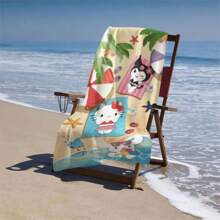 Sanrio Sanrio Characters Beach Towel, Microfiber Digital Printed Cartoon Absorbent Quick Dry Large Bath Towel For Men & Women