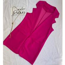 CUTE Chaleco Con Cuello De Solapa Para Mujer Para Usar En Casa, Diario Y Escuela vacaciones, ocasiones casuales diarias, salidas, estilos boho, cruceros, almuerzos, fiestas de té, pantalones amplios, estilo antiguo, conjuntos de pantalones, estilo minimalista, Hawái, verano europeo adecuadas para primavera y otoño, trabajo, viajes, playa, estilo bohemio, estilo occidental, festivales de música, campo para Mujer Dama Moda Sexy, Playa, Fiesta, Vestidos ajustados, Citas, Reuniones - Rosa - Ver 1