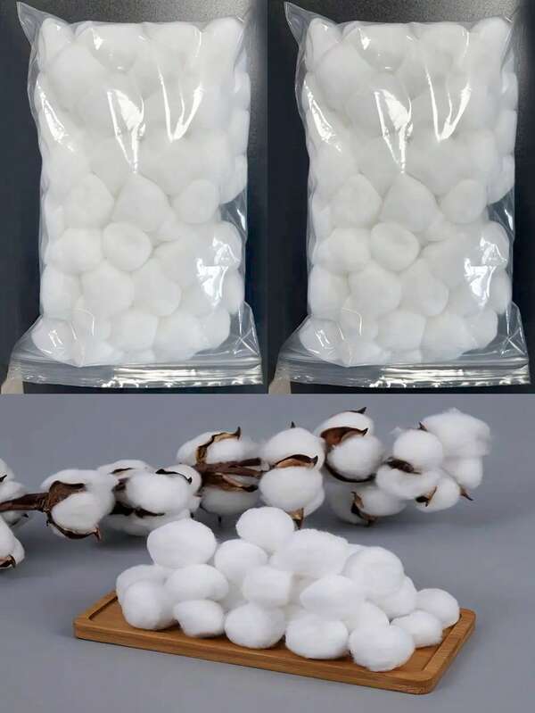 500/300/200/100 unidades de bolinhas 100% puras premium - super macias e absorventes para remoção de maquiagem, esmalte, loção e uso diário - itens essenciais de beleza naturais e versáteis