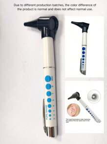 1pc Mini Diagnostic Otoscope Kit With High Resolution LED Ear Light, Portable Ear Otoscope, Ear Ophthalmoscope Pen With Light, Ear Magnifier Ear Cleaner Set Pen Light Tourch Flashlight Ear Care Ophtalmoscope Diagnostic Otoscope(No Batteries Included)