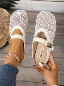 Fashionable Sexy Comfortable Casual Sneakers, Platform Thick Sole Athletic Shoes, Non-Slip Versatile Outdoor/Beach/Holiday Casual Flat Shoes, Solid Color/Plaid/Bohemian Buckle/Sequin Flat Sandals, Suitable For Home/Beach/Wedding/Party/Office/Gym, All Season Breathable Running Shoes With Mesh Upper