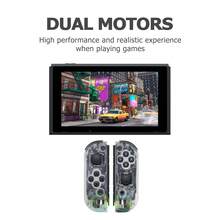 与 Switch 兼容的无线控制器，无线游戏手柄 Switch 控制器，带握把支撑运动控制/双振动/唤醒功能（透明白色） - Transparent White - 查看 6