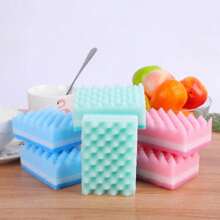 5pcs Multi-Purpose Polyurethane Pumice Strong Cleaning Sponges - Dual-Sided Cleaning Pads Perfect For Living Room, Bedroom, Bathroom, Toilet And Kitchen Cleaning, Kitchen Utensil Dish Washing Small Tool Set, Reusable Household Accessories