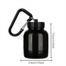 200ML Portable Mini Protein Powder Bottle With Keychain Health Funnel Medicine Box Container Small Cup Outdoor Sport Storage - Multicolor - View 4