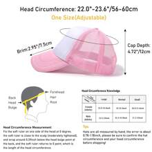1pc Women's Mesh Patchwork Breathable Hollow-Out Snapback Cap