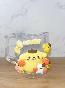 ( Sanrio) 2pcs Cute Cartoon KT Cat And Pudding Dog Toothbrush Holder Combination Set - PP Material, Suitable For Men And Women, Toothbrush Holder And Mouthwash Cup, Comes With Toothbrush And DIY Stickers Home Bathroom Decor Fall Decor Back To School