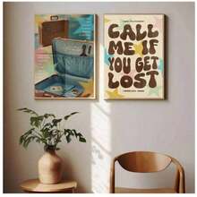 1PC Pop Music Movie Posters,If You Get Lost, Please Call Me. Music FestivalCanvas Prints, Decor,Fashion Canvas Wall Arts, Artwork Wall Painting For Gift, For Bedroom,Bathroom, Living Room, Wall Decor, Home And Dormitory Decoration (No Frame) - Multicolor - View 2