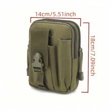 1pc Men's Tactical Slim Fanny Pack Mobile Phone Storage Small Waist Bag, Waterproof Nylon Multifunction Casual Fanny Pack Waist Travel Bag For Outdoor Sports