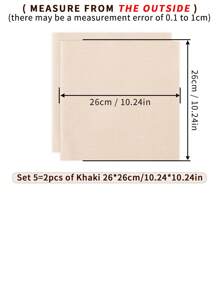 2 piezas de tela de bordado hecha a mano en caqui/negro/blanco, con suavidad moderada, superficie limpia, hilos distribuidos uniformemente, adecuada para manualidades de bordado