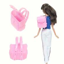 19 Pcs/Set Mini Doll House Accessories Dolls Learning Backpack Computer Lamp Ruler Earphone Toys, Suitable For 11.5 Inch/30cm Dolls, Early Educational