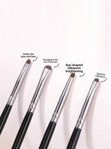 4pcs Eyeshadow And Eyeliner Detail Brush Set, Precision Makeup Brushes For Blending Eye Makeup