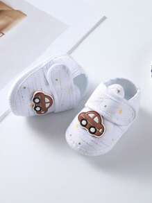 1 Pair Baby Bow Print Socks, Soft Sole Fabric Shoes Socks For Newborn 0-1 Year Old