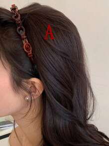 1 pieza Accesorios para hacer clips de pelo, diadema tejida hueca multicapa, clips de flequillo de doble capa, clips de flequillo para uso diario, nuevos lanzamientos para primavera y verano, diadema, aros para el cabello, negro, tocado