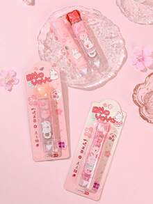 1/4 PCS Dot Glue Correction Tape 2-In-1 Cute Cherry Blossom Rabbit Correction Tape Stationery For School Office Supplies - Multicolor - View 12