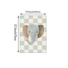 1/6 piezas Cuadros de arte de pared con animales, impresiones en lienzo de cocodrilo, león, elefante, jirafa, cebra, leopardo, lindos animales de dibujos animados, decoración para habitaciones de bebés, niños y salas de juegos sin marco