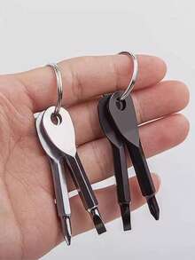 迷你螺丝刀，钥匙形设计，方便携带，不变色或划痕，适合家庭使用或建筑工地使用，是理想的圣诞节或节日礼物