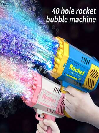 Juguete soplador automático de burbujas manual, lanzador eléctrico de burbujas para niños, máquina de burbujas [Sin baterías, sin solución de burbujas]