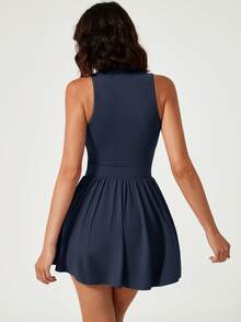 NcmRyu 1 套无缝弹性防擦伤安全短裤，带口袋，适合通勤、网球和褶皱连衣裙