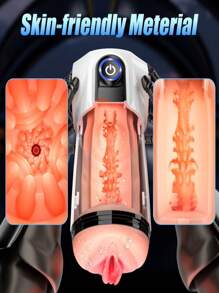 Male Masturbator, Upgraded 10-Speed Vibrating Pocket Pussy Male Stimulator With 3D Realistic Texture, Oral Sex Toys Male Adult Male Sex Toys