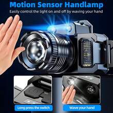 2pcs 900000LM High Power LED Red Strap Headlamp SUB Rechargeable Headlamp Zoomable Headlamp Outdoor Camping Headlamp Height Adjustable - 紅色 - 查看 7