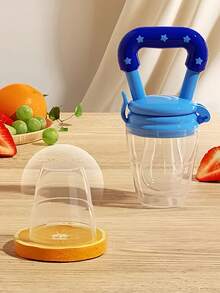 1pc Star-Shaped Fruit & Vegetable Masher, Cute Design Fruit & Food Supplement Tool, With Blue Star, Portable Fruit Supplement Gadget - Blue - View 3